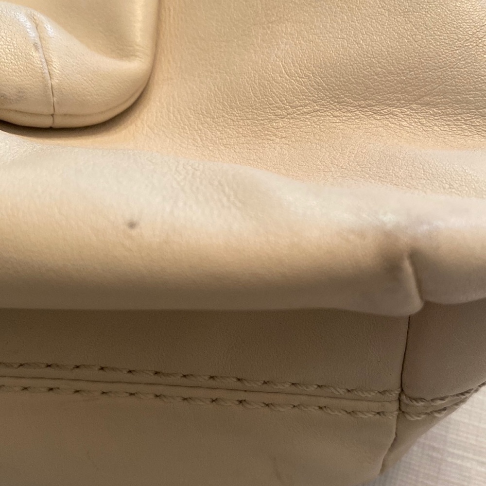 Coach Kristin 14782 Cream Leather Satchel Purse Bag - Picture 14 of 16